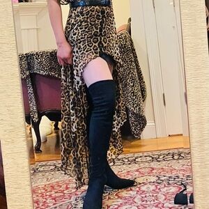 Marc Fisher Black Suede Over-the-Knee Boots